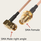 RG316 Cable SMA to SMA RP SMA Male Plug & Female Jack Right Angle Connector Coax Jumper Pigtail Cable