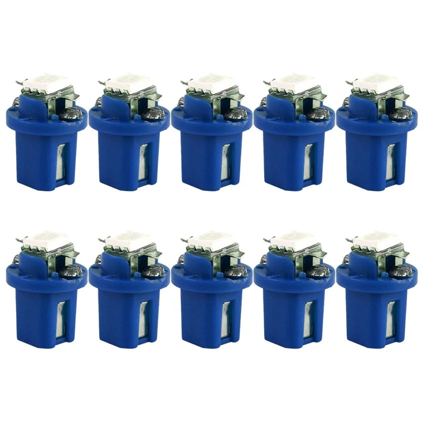 10pcs T5 B8.5d LED Car Interior Lights Instrument Panels Bulbs Low Power 5050 SMD Automobile Dashboard Switch Lamp 12V Luces