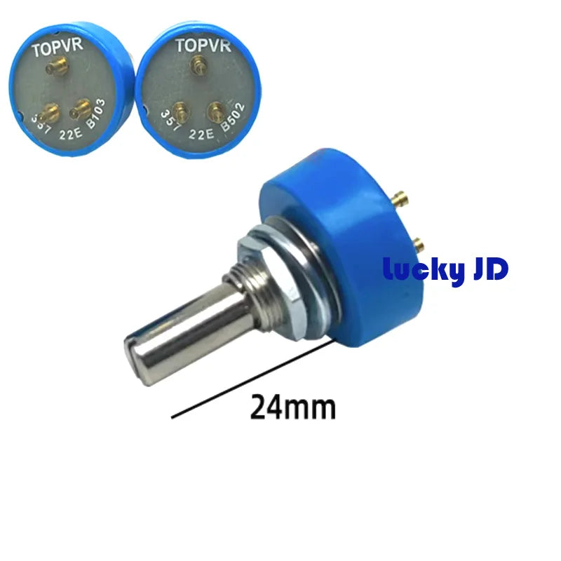 1pcs  360 Degree Rotation TOPVR Conductive Plastic Potentiometer 357 22E B102 B202 B502 B103 360 Degree Rotation