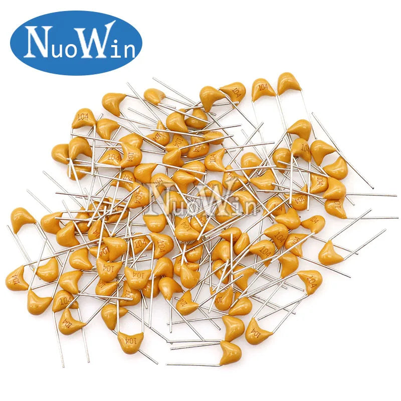 100PCS MLCC Monolithic Ceramic Capacitor 10PF 22PF 100PF 1NF 2.2NF 4.7NF 10NF 22NF 100NF 0.1UF 1UF 2.2UF 10UF 50V P=5.08mm