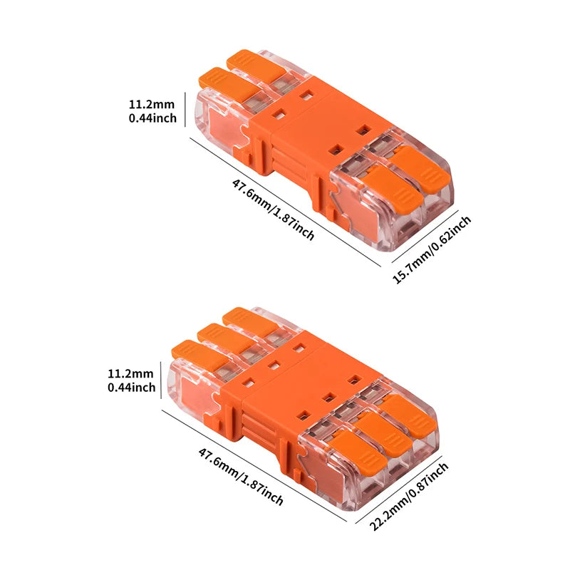 JINH CMK64 Series 18Pcs Mini Quick Connector Universal Compact Push-in Terminal Block Standard Solid Flexible Wires