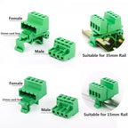 1Sets 2-20pin 2EDG-UKR-5.08mm Rail Terminal Block Pitch 5.08mm Screw Plug-in Terminal Blocks Connector Din Rail Mounting Instead