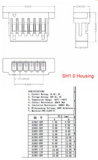10pc 20cm SH ZH PH XH 1.0mm 1.25mm 1.5mm2.0mm 2.54mm 2P 3P 4P 5P-12P Cable Wire Assembly Harness Double Side Male Connector
