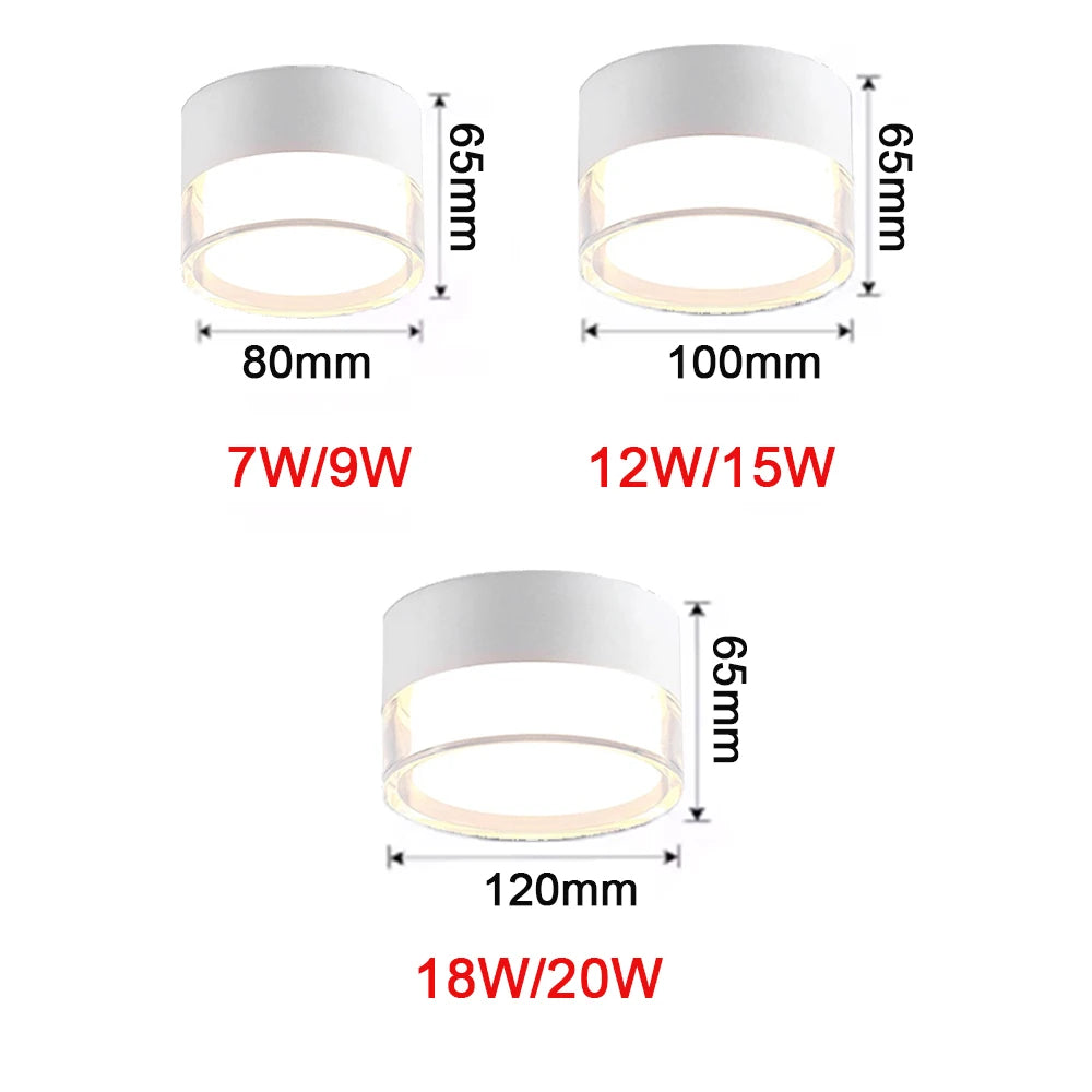 Led Surface Downlight 3CCT Tuya Bluetooth/ Zigbee Matter Fixtures Lighting Indoor Smart Lamp Lighting