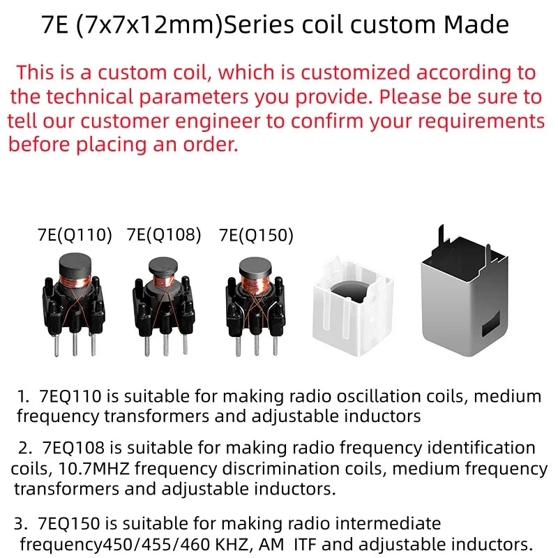 Adjustable Inductor OSC Coil Frequency Discrimination HAM FCZ AM ITF Intermediate Frequency Transformer Custom for Electronics