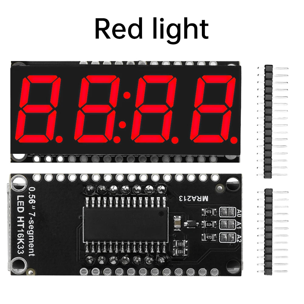 4-bit 7 Segment Display  HT16K33 Drive Module Clock Moduler Green Red White Yellow Blue Display  0.56inch