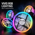 Computer Case PC Cooling Fan RGB Adjust LED 120mm Quiet + IR Remote New Computer Cooler Cooling RGB Case Fan For CPU