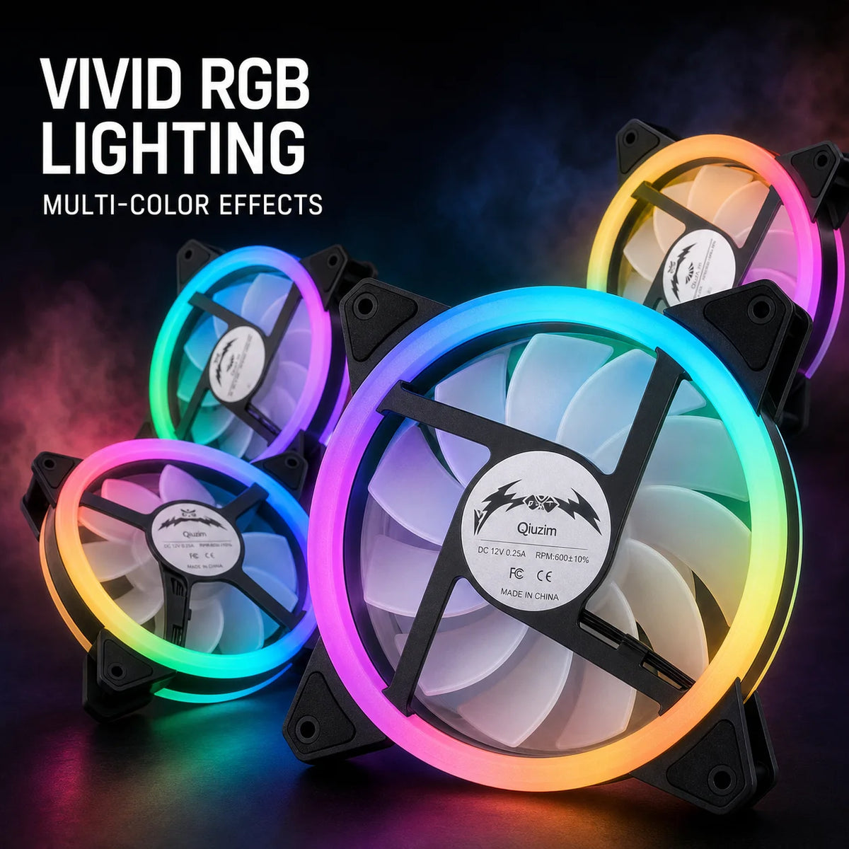Computer Case PC Cooling Fan RGB Adjust LED 120mm Quiet + IR Remote New Computer Cooler Cooling RGB Case Fan For CPU