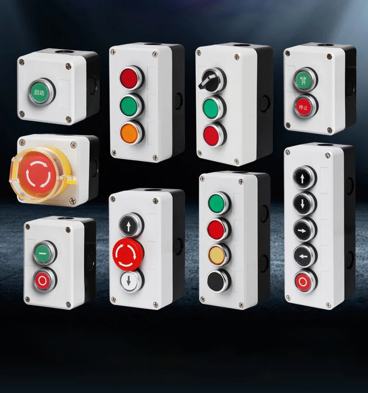 Arrow Symbol Indicating Start and Stop Self-Recovery Waterproof Button Switch Emergency Stop Industrial Hand-Held Control Box