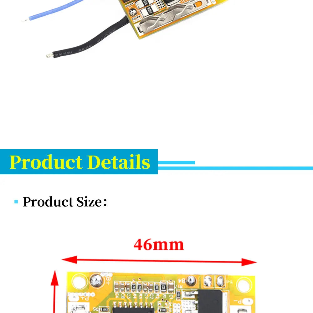 1/5/10Pcs 5S 21V 50A Li-Battery Protection Board 3 Alloy Charge and Discharge BMS Module for Makita Electric Tools ﻿