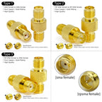 RP-SMA Female RF Adapte SMA Female to SMA Female High frequency Coax Connector Coupler RP-SMA Jack Converter