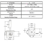 1pcs 360 Degree 2-axis Sealing 10K Joystick Potentiometer Won't Self Reset for Lighting Console Without Switch