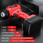 Cordless Heat Gun For Milwaukee M18 Battery Handheld Electric Hot Air Gun With Nozzles For Crafts Shrink Wraping Power Tool