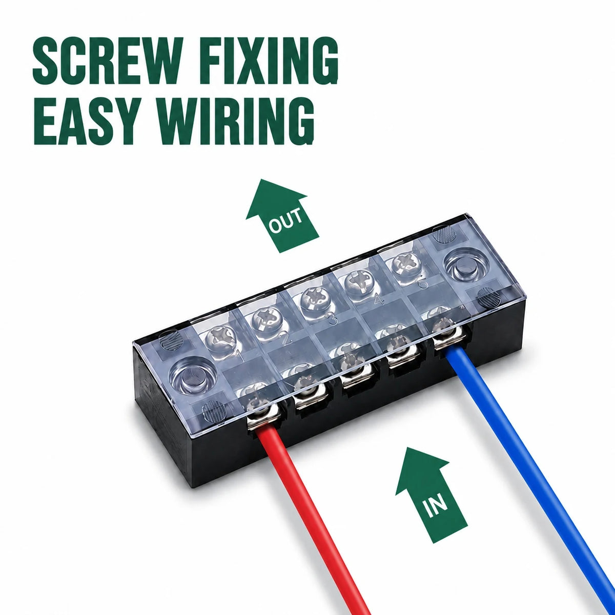 Screw Terminal Block TB Series Dual Row Barrier Strip 3/4/5/6/8/10/12P 15A 25A 45A 600V Panel Mount Electrical Wire Connector