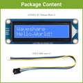 Waveshare LCD1602 I2C LCD Module 16x2 Character 3.3V/5V Backlight Adjustable for Arduino Raspberry Pi  5 Pico ESP32 Jetson Nano
