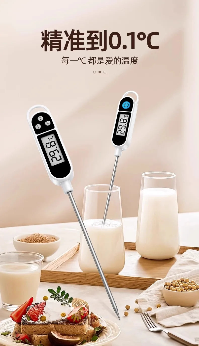 Electronic Probe Food Thermometer For Water Oil Milk Temperature Measuring Home Kitchen Baby Bath Baking