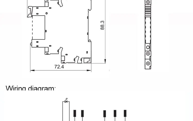 1PCS Slim Relay HF-41F 5V 12V 24V High Frequency Relay Base DIN Rail Relay 41F-5-ZS41F-12-ZS41F-24-ZS LED 6A