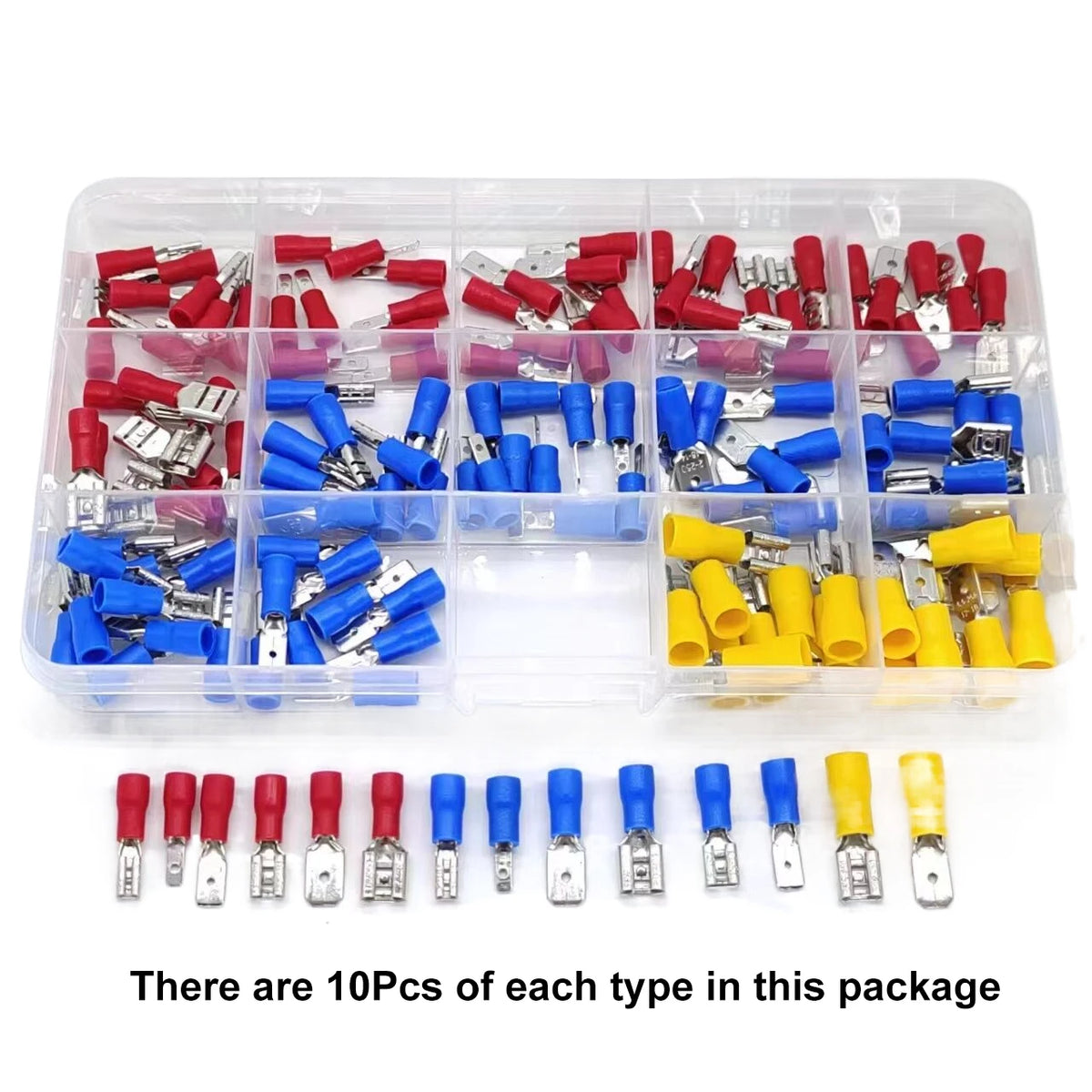 Insulated Cable Connector Electrical Wire Crimp Spade Butt Ring Fork Set Ring Electric Crimp lugs Rolled Terminals Assorted Kit