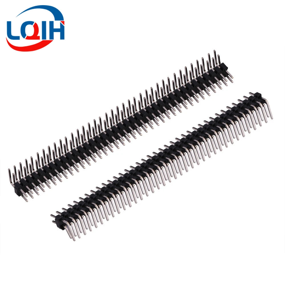 10CS Pitch 2.0mm 1x40 2x40 Pin Single Double Row Right Angle Straight SMT SMD Round Male Header Connector