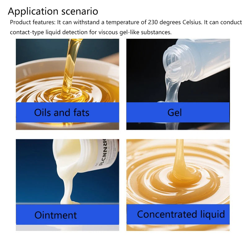 High-temperature resistant capacitive contact type liquid level oil level sensor for liquid, water level, glue, oil tank sensing