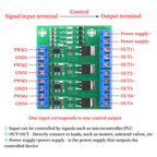 4 Way Mos Optocoupler Isolatie Module Pwm 3-20V 10A Foto-elektrische Isolator Houder Rail Plc Drive Motor Board