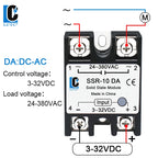 LCTC 1PCS SSR Solid State Relay DC To AC to DC 10A 25A 40A 50A 60A 80A 100A Zero-crossing Relay 3-32VDC
