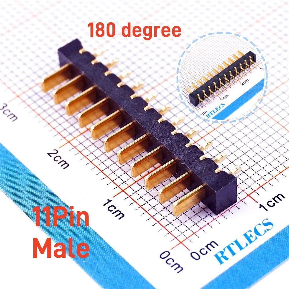 20Pcs Blade Male Battery Connector 2.5 MM Pitch 2 3 4 5 6 7 8 9 10 11 Position Right Angle Through Holes Straight PCB Header