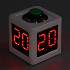 Poker Shot Clock with 1.4in Display 4 Sides Cube Timer 5-Level Brightness No Battery for Poker Casino Chess Tournament