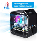 52Pi Raspberry Pi 4 Model B ABS Mini Tower NAS Kit with Ice Tower 0.96 Screen Dispaly Power Adaptor
