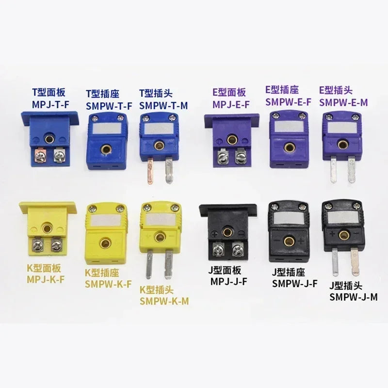 1~100pcs Thermocouple Miniature Socket & Plug Connector K/T/J/E Type Panel Mount Thermocouple Plugs and Sockets Sensor