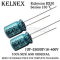 10pcs/Lot Rubycon RX30 Series 130 ℃ DEC Degree Electrolytic Capacitor 16V 25V 35V 50V 63V 100V 400V 10UF 47UF 220UF 330UF 470UF