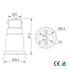 2pcs B22 To E27 Lampholder Adapter Fireproof Screw E27 To Bayonet B22 LED Lamps Corn Bulb Light Socket Adaptor