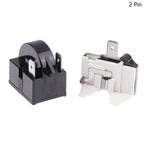 Refrigerator Compressor PTC Start Relay Refrigerator Starter Overload Protector 1/2 Pin 15 Ohm 1/6H Replacement Protector