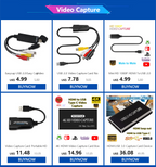 USB 2.0 Video Capture Card HD/AV/3RCA/S Video VHS Analog to Digital Converter USB Capture Card Device for Hi8 DVD VCR PS3 PS4