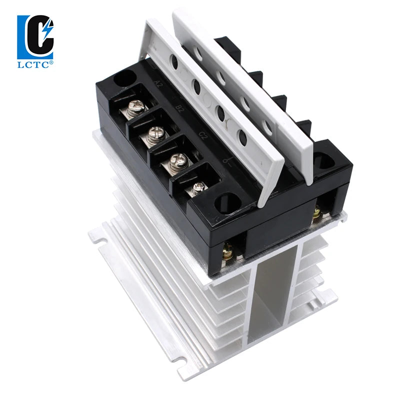 LCTC Three-phase Solid State Relay DC to AC AC to AC With Radiator 10A 25A On-off SSR 3-32VDC 24-480VAC