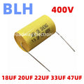 5PCS Non-polar Axial Audio Frequency Capacitor 400V 18UF 20UF 22UF 33UF 47UF