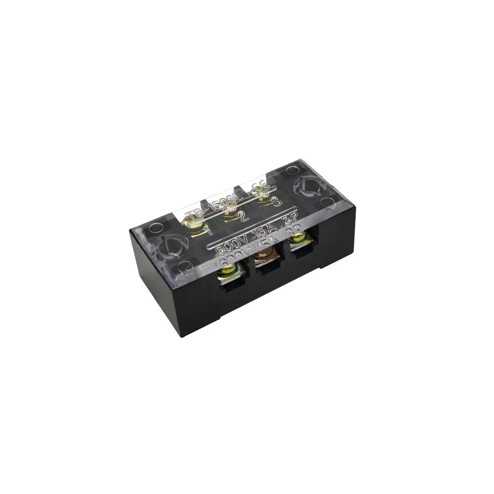 1Pcs Dual Row Barrier Screw Terminal Block Strip Wire Connector 600V 15A 3/4/6/8/10/12/15/20 Positions Optional