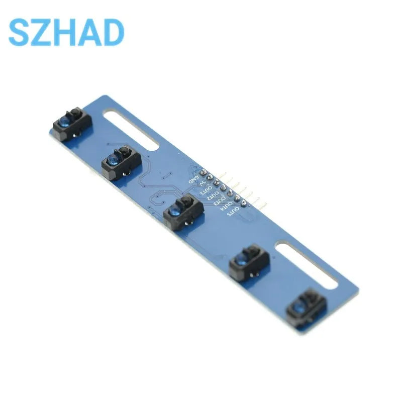 TCRT5000 5-Way Black and White Line Identification Sensor Module Tracking Intelligent Car Infrared Sensor 