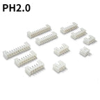 50pcs/Lot PH2.0 Pins Header Connector 2P 3P 4P 5P 6Pin 2mm Pitch For PCB jst straight pins
