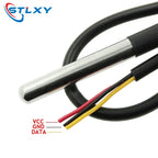 5PcsDS1820 Stainless steel package Waterproof DS18b20 temperature probe temperature sensor 18B20 for arduino