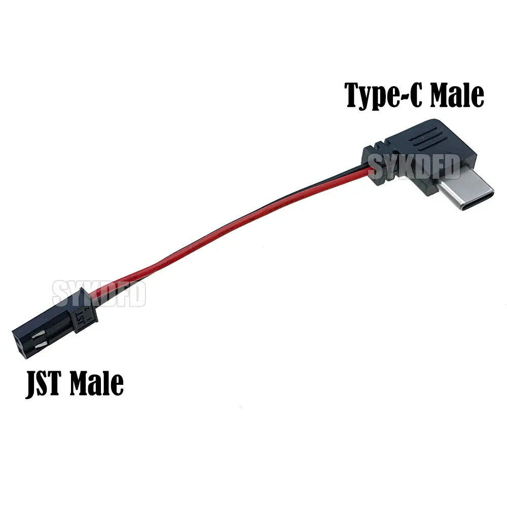 Motorcycle Interface USB-Micro Type C 90 Degree Male+JST Plug USB To JST/SYP Terminal Interface Cable Connector