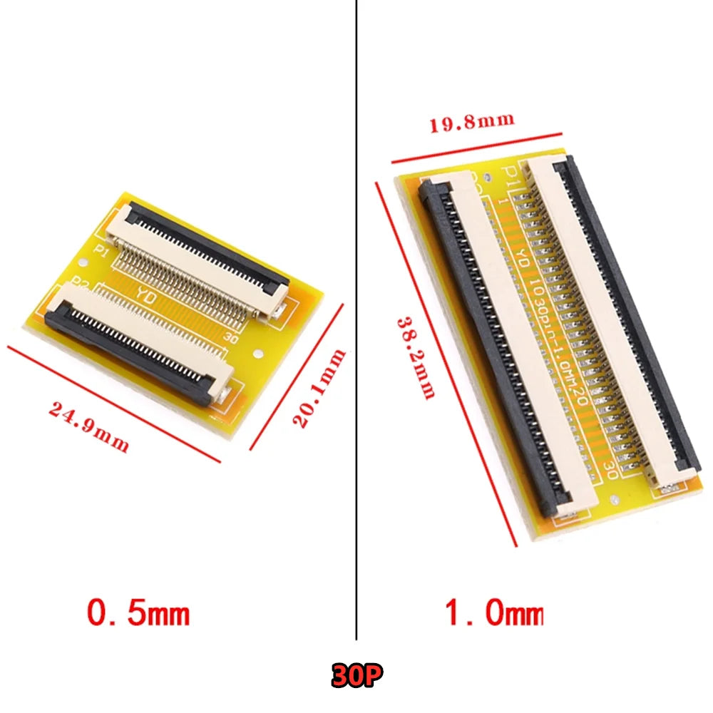 FPC Extension Board FFC Flexible Ribbon Cable Adapter Board 1.0/0.5mm Spacing Flat Wire 4P/8P/10P/20P/40P-60P for Electronics