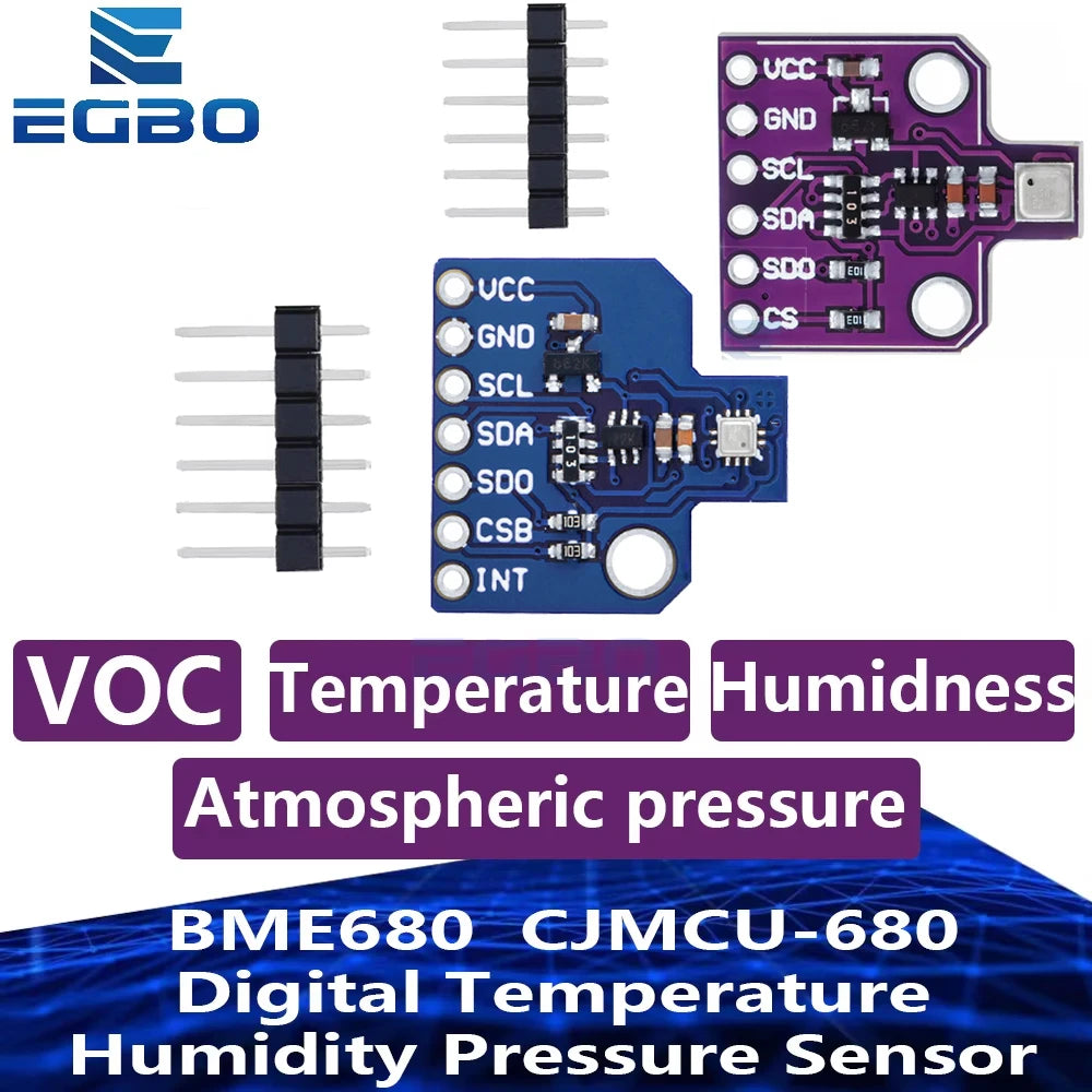 1~4PCS EGBO BME690 BME680 Digital Temperature Humidity Pressure Sensor CJMCU-680 High Altitude Sensor Module Development Board