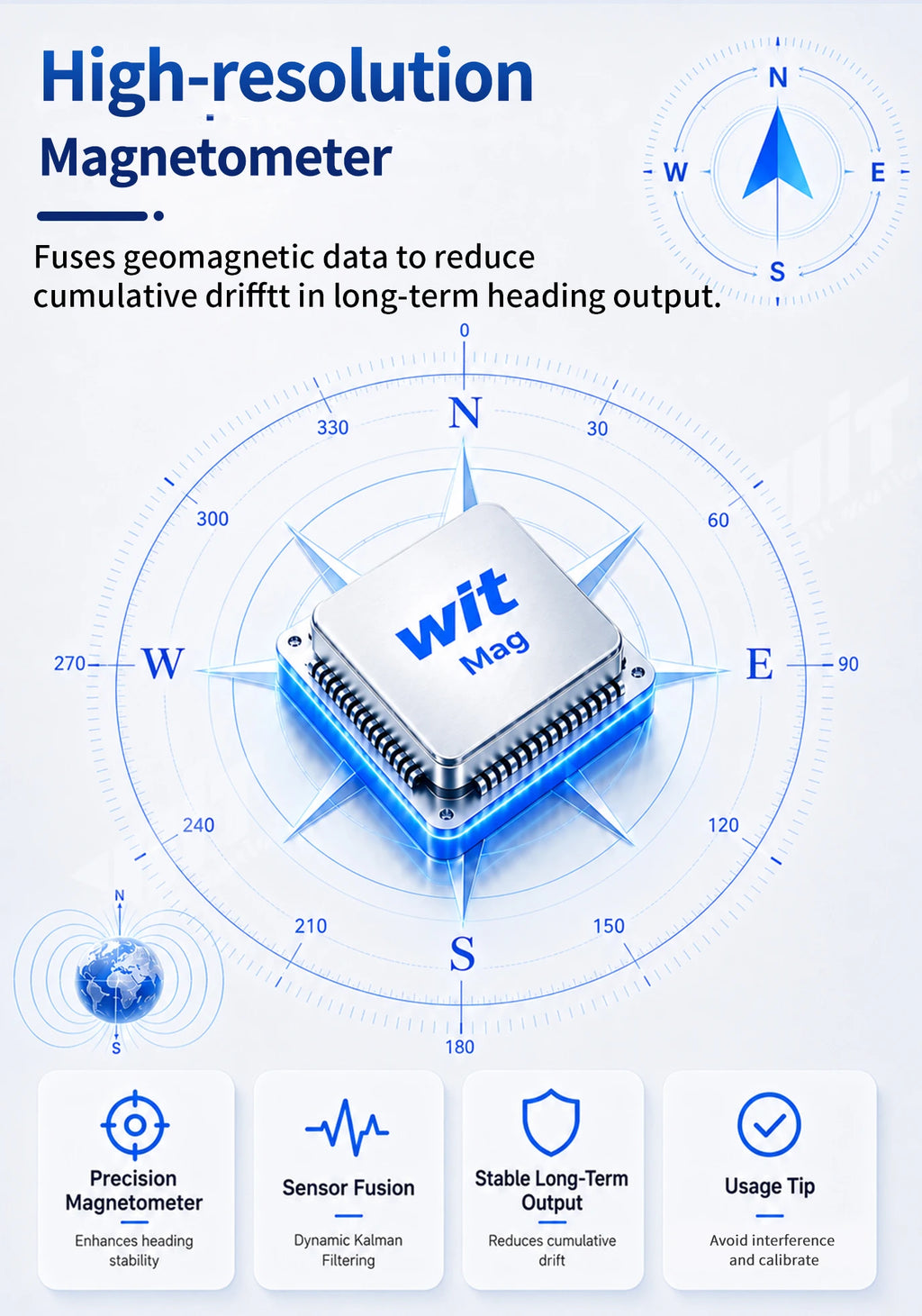 WitMotion WT9011DCL Bluetooth 5.0 Accelerometer Gyroscope Angle Sensor Electronic Compass Magnetometer Inclinometer