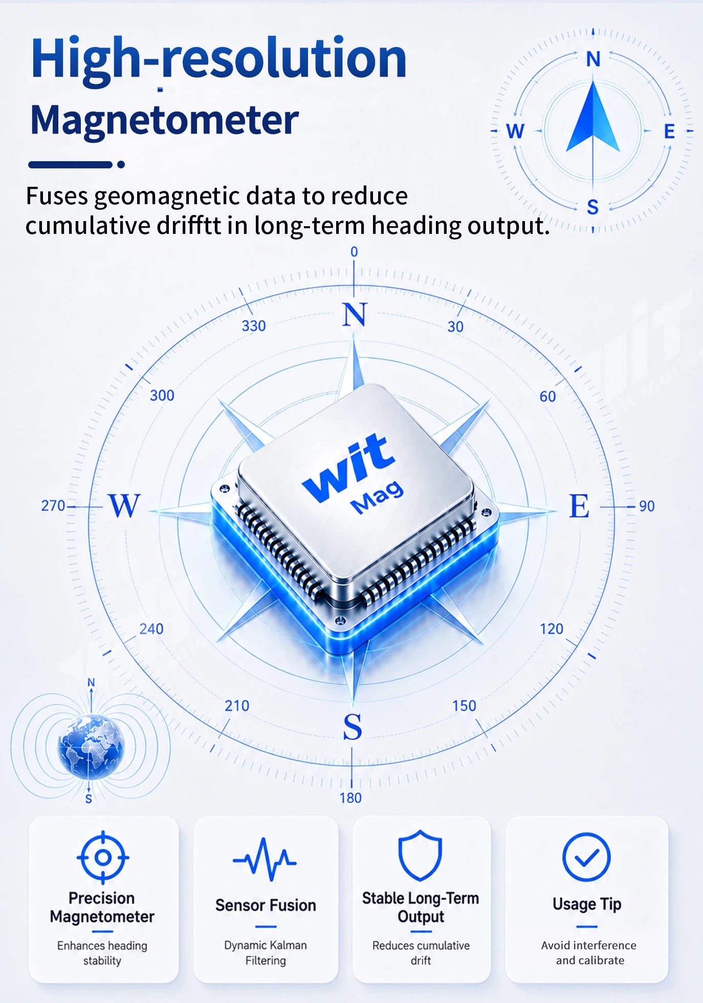 WitMotion WT9011DCL Bluetooth 5.0 Accelerometer Gyroscope Angle Sensor Electronic Compass Magnetometer Inclinometer