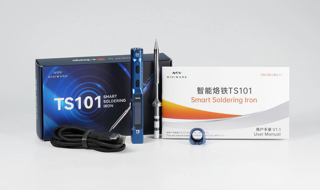 Original TS101 Electric Soldering Iron Adjustable Temperature USB Portable Digital Welding Station 65W Mini TS100 Upgraded