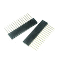 10pcs 2.54mm PC104 Industrial Square Pin Single Row 1X6P/8P/10P/40P Straight PH11mm Pin L12mm Gold PCB Female Header Connector