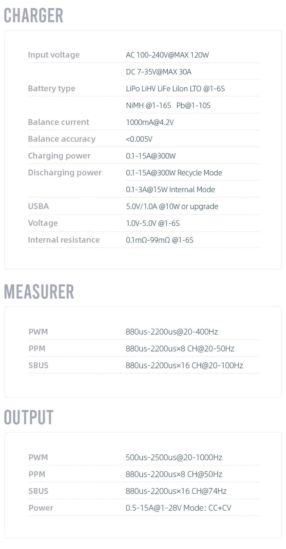 ToolkitRC M6AC Smart Lipo Battery Charger Discharger AC 120W DC300W MAX30A for 1-6S Battery FPV Model Spare Part LiHV LIFE LILON