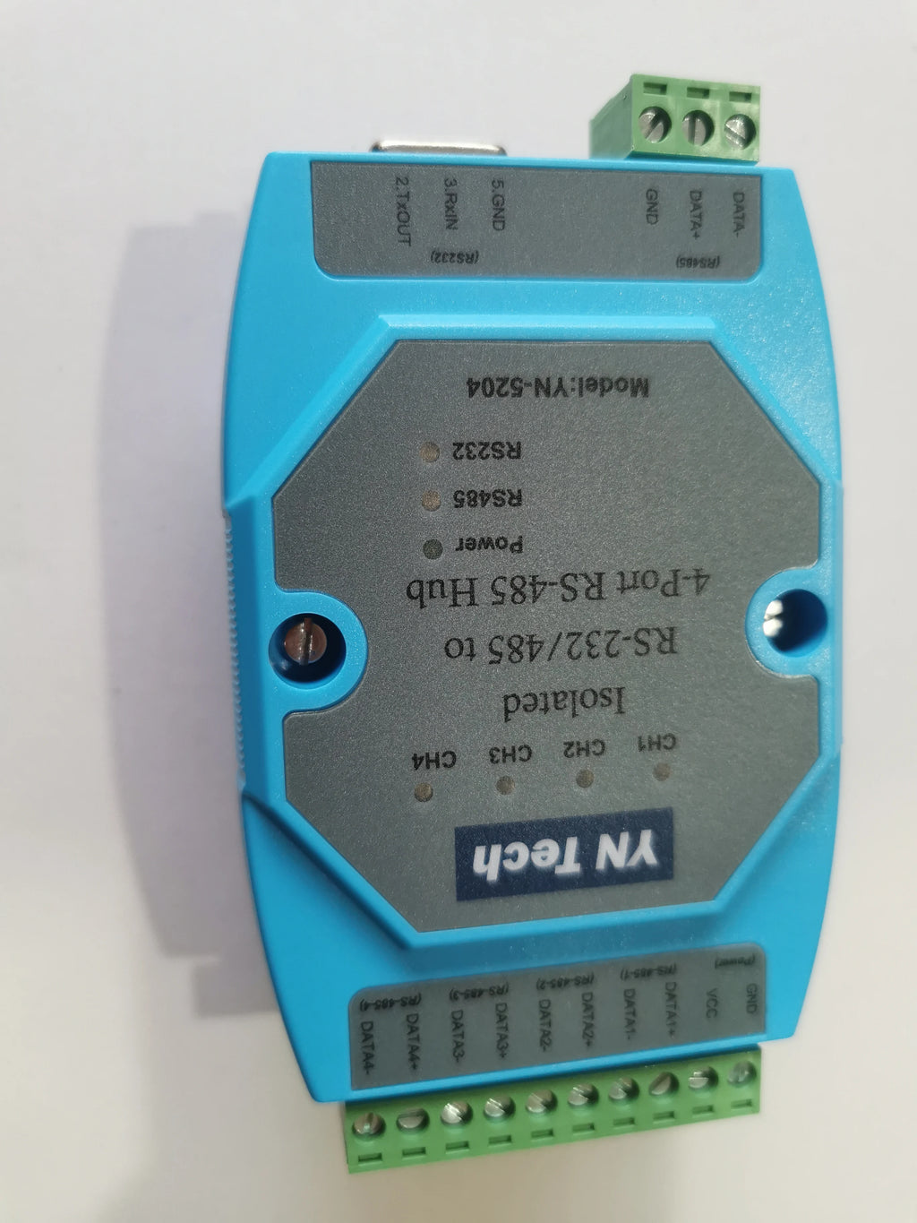 Isolated RS232 RS485 to 4 Ports RS-485 Hub Repeater Lightning Protection