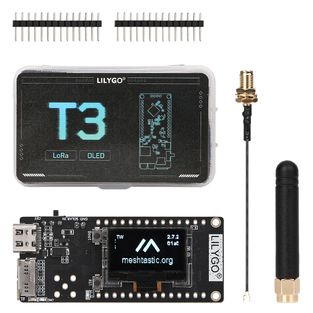 LILYGO T3S3 V1.3 ESP32-S3 LoRa Meshtastic SX1262 Dev Board LoRa 2.4G Module 433/868/915MHz WiFi Bluetooth Wireless GPS